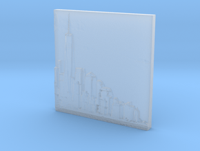 Manhattan Skyline in Clear Ultra Fine Detail Plastic