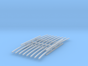 16 Sheathed katana for 28mm miniatures in Clear Ultra Fine Detail Plastic