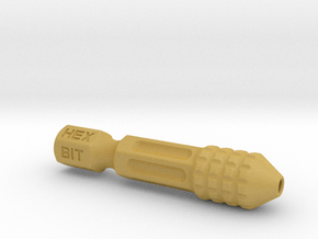 1/4" Hex Bit Pen 02 (012) in Tan Fine Detail Plastic