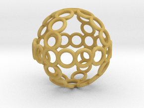 Charm: Sphere of Rings in Tan Fine Detail Plastic