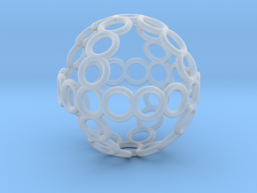 Charm: Sphere of Rings in Clear Ultra Fine Detail Plastic