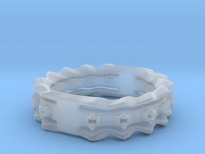 Wave Ring Size8 in Clear Ultra Fine Detail Plastic