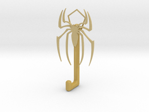 Spiderman Logo hook in Tan Fine Detail Plastic