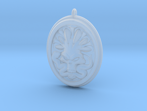 Skull and Snake Pendant 01 - 40mm in Clear Ultra Fine Detail Plastic