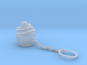 Cupcake Keychain in Clear Ultra Fine Detail Plastic