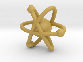 Atom Pendant in Tan Fine Detail Plastic