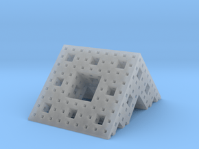 Menger roof (3 iterations), small in Clear Ultra Fine Detail Plastic