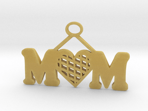 Mom Pendant in Tan Fine Detail Plastic