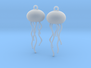 Jellyfish Earrings in Clear Ultra Fine Detail Plastic