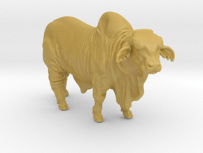 Brahma Bull in Tan Fine Detail Plastic