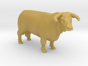 Hereford Bull in Tan Fine Detail Plastic