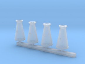 Milk Churns 4mm scale in Clear Ultra Fine Detail Plastic