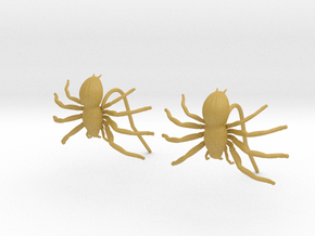 Spider Earring Two Pieces in Tan Fine Detail Plastic
