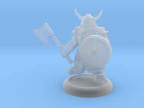 Dwarf Warrior in Clear Ultra Fine Detail Plastic