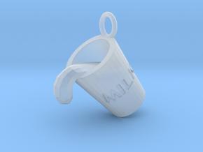Milk Cup Friendship Pendant in Clear Ultra Fine Detail Plastic