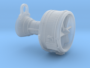 Turbofan Engine Key Fob in Clear Ultra Fine Detail Plastic