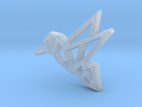 Geometric Hummingbird Pendant  in Clear Ultra Fine Detail Plastic