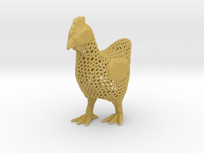 Voronoi Chicken  in Tan Fine Detail Plastic
