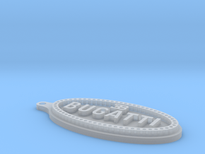 Bugatti Logo Keychain in Clear Ultra Fine Detail Plastic