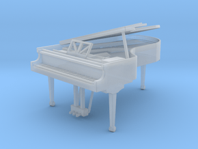 Miniature 1:48 Grand Piano in Clear Ultra Fine Detail Plastic
