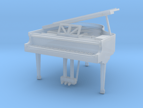 Miniature 1:48 Baby Grand Piano in Clear Ultra Fine Detail Plastic