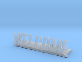 Welcome logo desk business in Clear Ultra Fine Detail Plastic