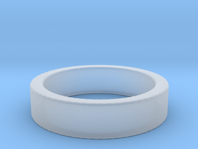 Basic Ring US7 in Clear Ultra Fine Detail Plastic