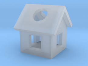 Tiny House Pendant in Clear Ultra Fine Detail Plastic