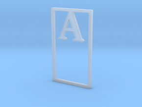 Bookmark Monogram. Initial / Letter A  in Clear Ultra Fine Detail Plastic