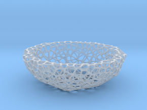 Key shell / bowl (11,5 cm) - Voronoi-Style #2 in Clear Ultra Fine Detail Plastic