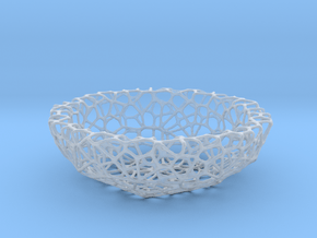 Mini shell / bowl (6 cm) - Voronoi-Style #1 in Clear Ultra Fine Detail Plastic