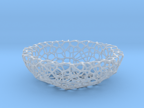 Mini shell / bowl (4 cm) - Voronoi-Style #1 in Clear Ultra Fine Detail Plastic