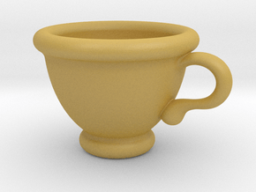 Coffee Cup Pendant in Tan Fine Detail Plastic