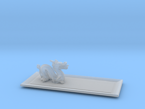 Dragon Plate  in Clear Ultra Fine Detail Plastic