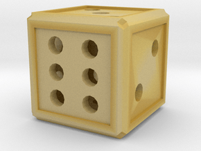 Traditional Dice in Tan Fine Detail Plastic
