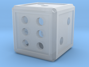 Traditional Dice in Clear Ultra Fine Detail Plastic