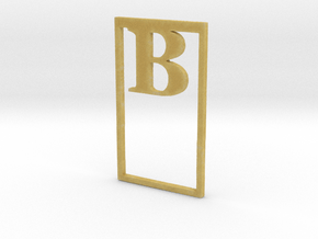Bookmark Monogram. Initial / Letter  B  in Tan Fine Detail Plastic