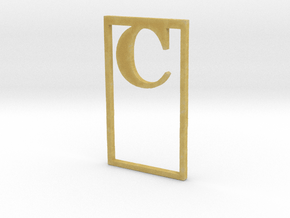 Bookmark Monogram. Initial / Letter  C  in Tan Fine Detail Plastic
