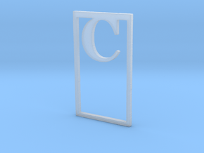 Bookmark Monogram. Initial / Letter  C  in Clear Ultra Fine Detail Plastic