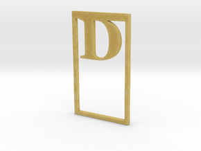 Bookmark Monogram. Initial / Letter  D  in Tan Fine Detail Plastic