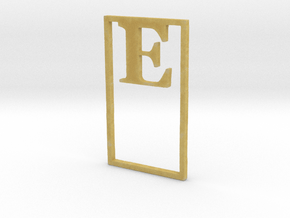 Bookmark Monogram. Initial / Letter  E  in Tan Fine Detail Plastic