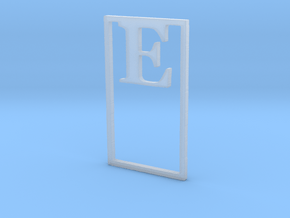 Bookmark Monogram. Initial / Letter  E  in Clear Ultra Fine Detail Plastic
