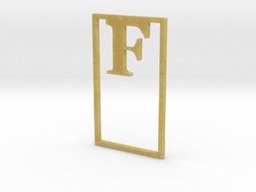Bookmark Monogram. Initial / Letter F in Tan Fine Detail Plastic