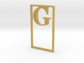 Bookmark Monogram. Initial / Letter G  in Tan Fine Detail Plastic