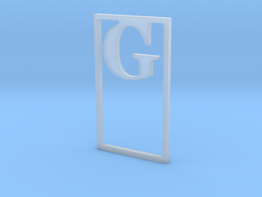 Bookmark Monogram. Initial / Letter G  in Clear Ultra Fine Detail Plastic