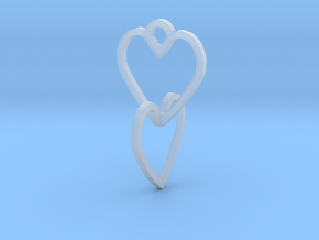 Connected heart of the ring in Clear Ultra Fine Detail Plastic