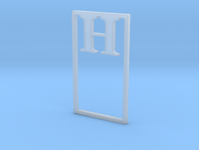 Bookmark Monogram. Initial / Letter H  in Clear Ultra Fine Detail Plastic