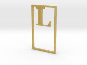 Bookmark Monogram. Initial / Letter  L  in Tan Fine Detail Plastic