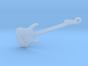 Rock Guitar Pendant in Clear Ultra Fine Detail Plastic