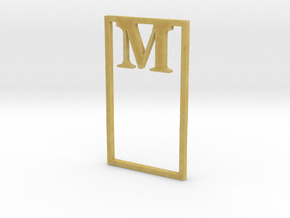 Bookmark Monogram. Initial / Letter M  in Tan Fine Detail Plastic